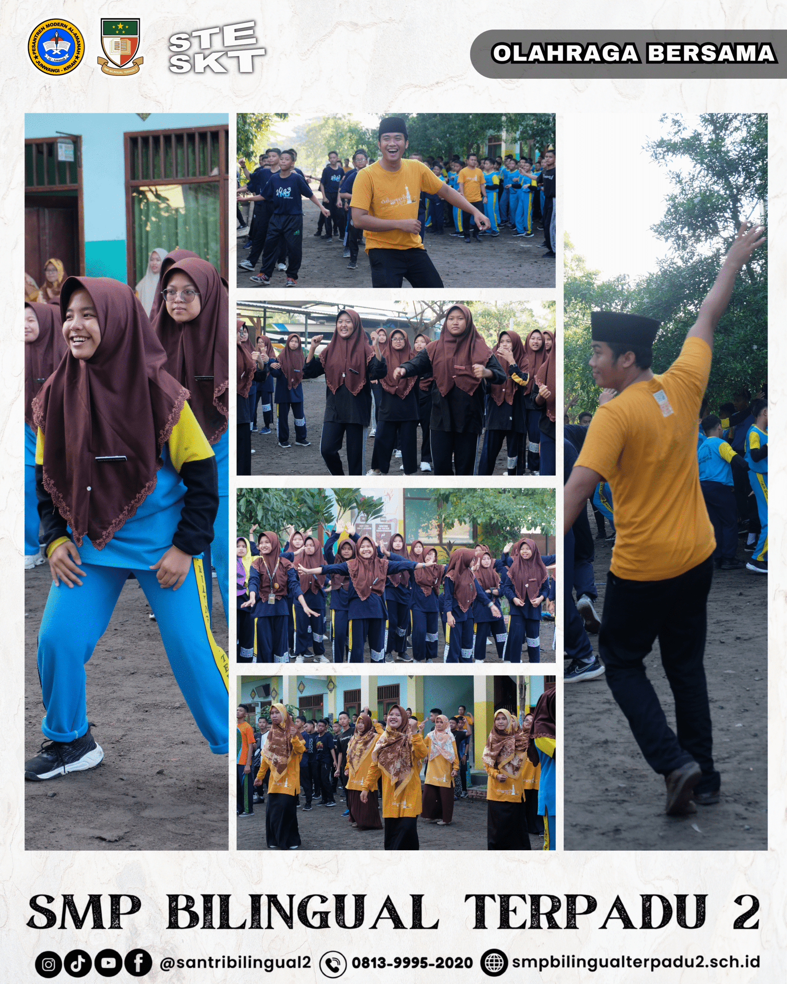 Olahraga Bersama Santri dan Dewan Guru SMP Bilingual Terpadu 2